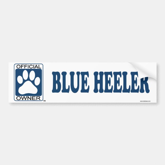 Pegatina Para Coche Azul azul de Heeler (Frente)