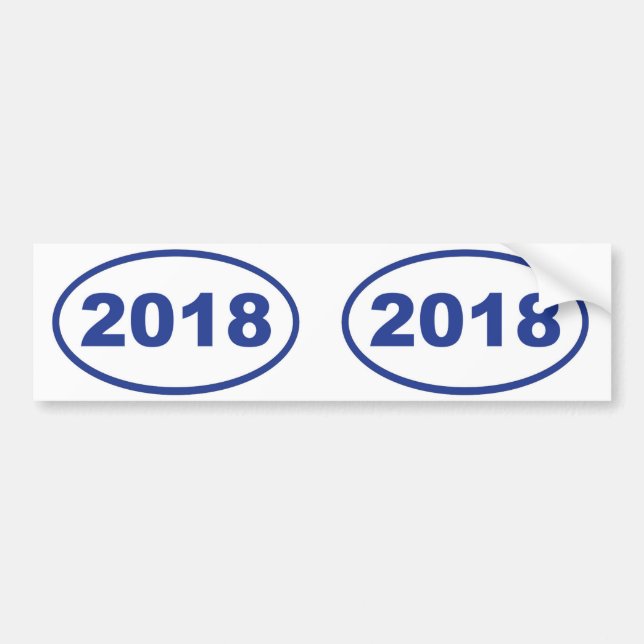 Pegatina Para Coche azul de 2018 (Frente)