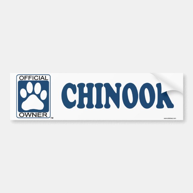 Pegatina Para Coche Azul de Chinook (Frente)