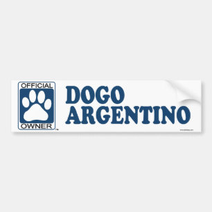 Pegatina Para Coche Azul de Dogo Argentino