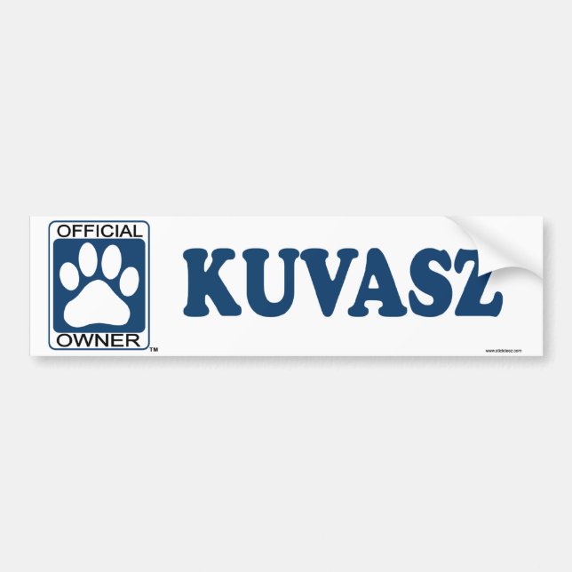 Pegatina Para Coche Azul de Kuvasz (Frente)