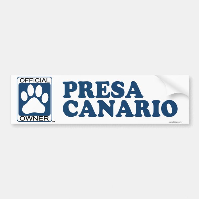 Pegatina Para Coche Azul de Presa Canario (Frente)