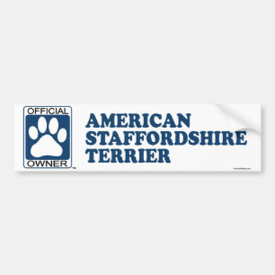 Pegatina Para Coche Azul de Staffordshire Terrier americano