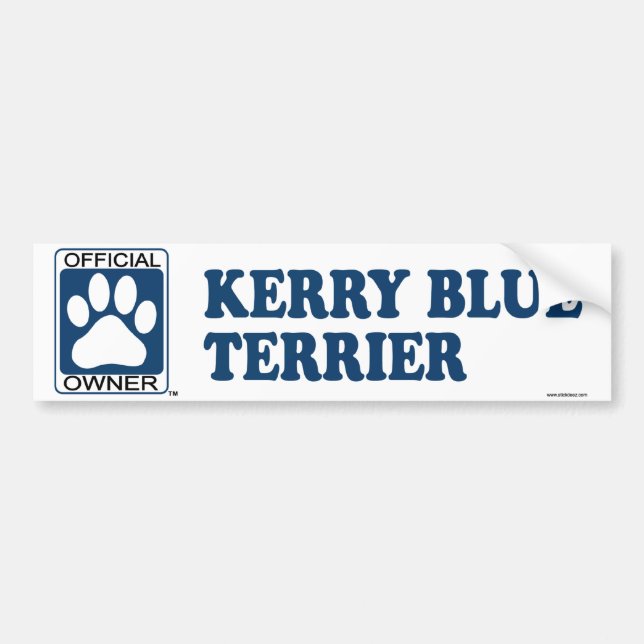 Pegatina Para Coche Azul de Terrier de azul de Kerry (Frente)