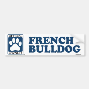 Pegatina Para Coche Azul del bulldog francés