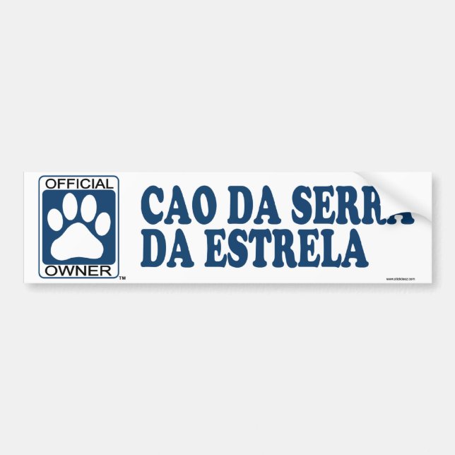 Pegatina Para Coche Azul del Cao DA Serra DA Estrela (Frente)