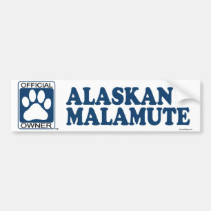 Pegatina Para Coche Azul del Malamute de Alaska