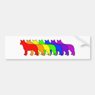 Pegatina Para Coche Azul Heeler del arco iris