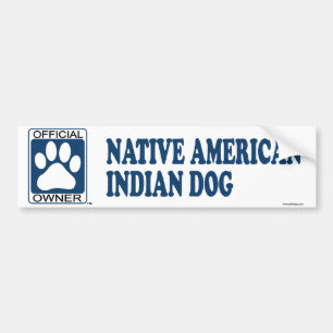 Pegatina Para Coche Azul indio del perro del nativo americano