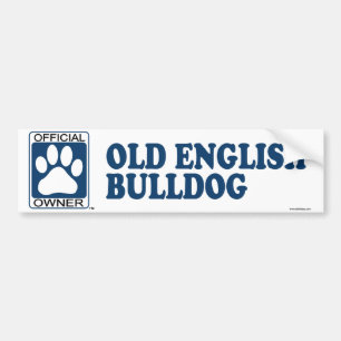 Pegatina Para Coche Azul inglés viejo del bulldog