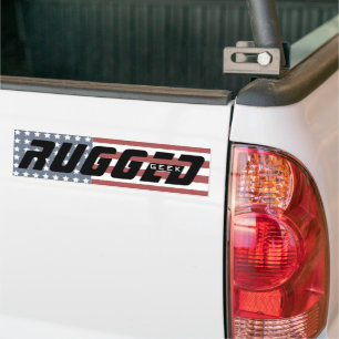 Pegatina Para Coche azul rojo bandera de los EE.UU. RUGED GEEK Tech Ne