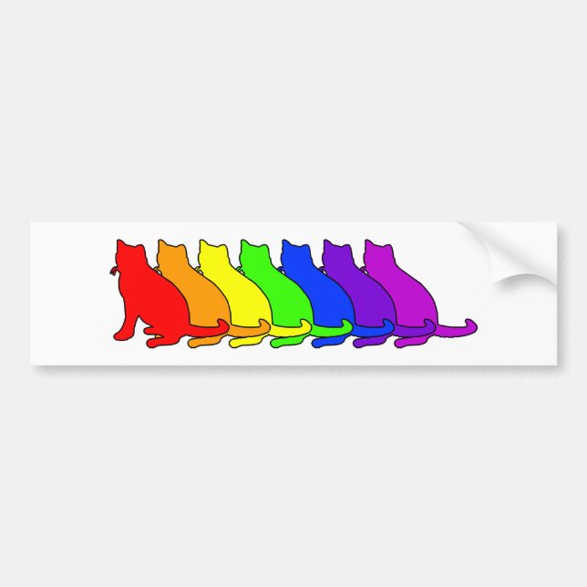 Pegatina Para Coche Azul ruso del arco iris (Frente)