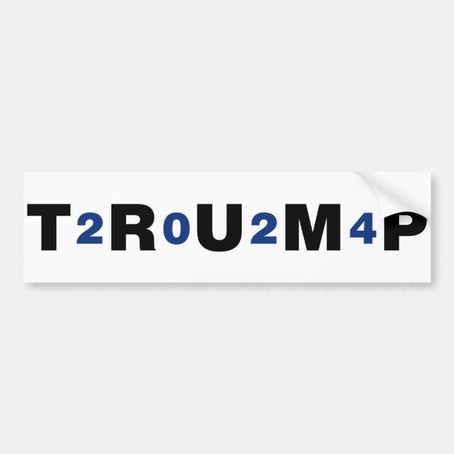 Pegatina Para Coche Azul Trump 2024 (Frente)