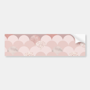 Pegatina Para Coche Azulejos rosados y dorados Rosas