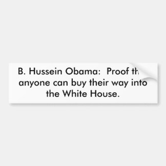 Pegatina Para Coche B. Hussein Obama:  Impermeabilice que cualquier