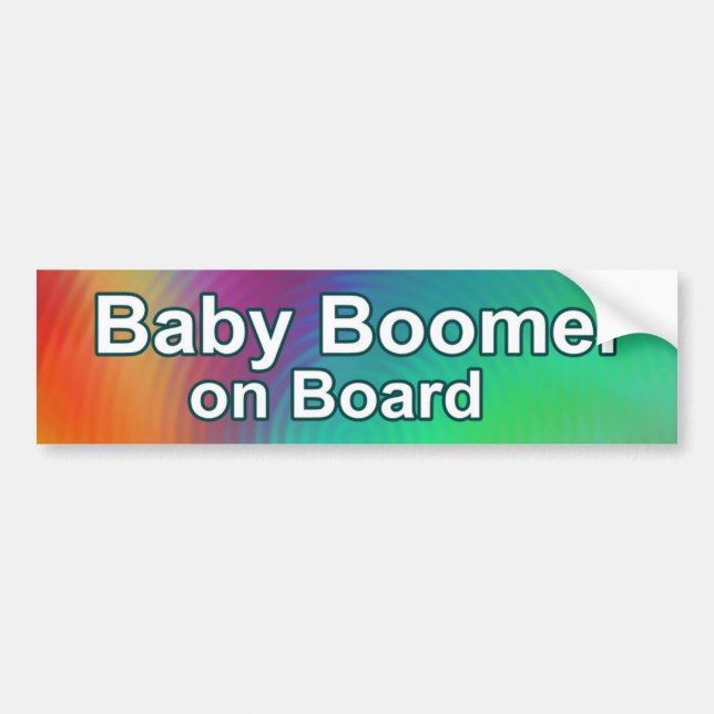 Pegatina Para Coche Baby Boomer a bordo del coche parachoques (Frente)