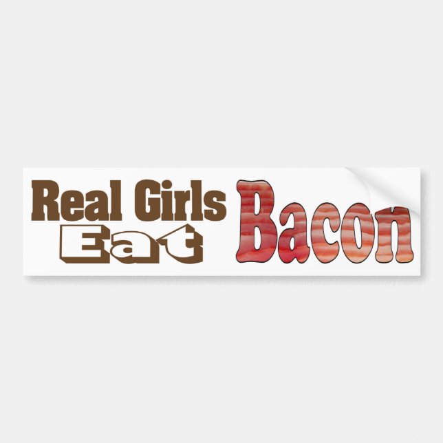 Pegatina Para Coche Bacon Chicas Bumper Sticker (Frente)