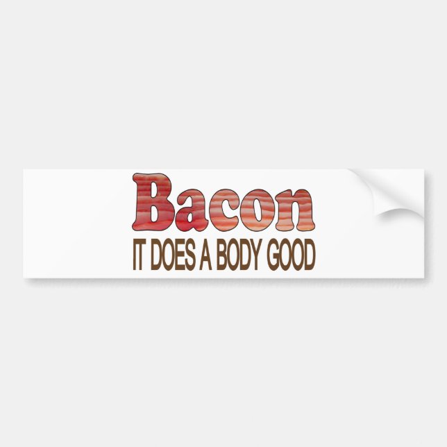 Pegatina Para Coche Bacon de buen cuerpo (Frente)