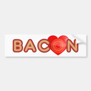 Pegatina Para Coche Bacon LOVE