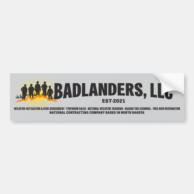 Pegatina Para Coche Badlanders LLC Bumper Sticker (Frente)
