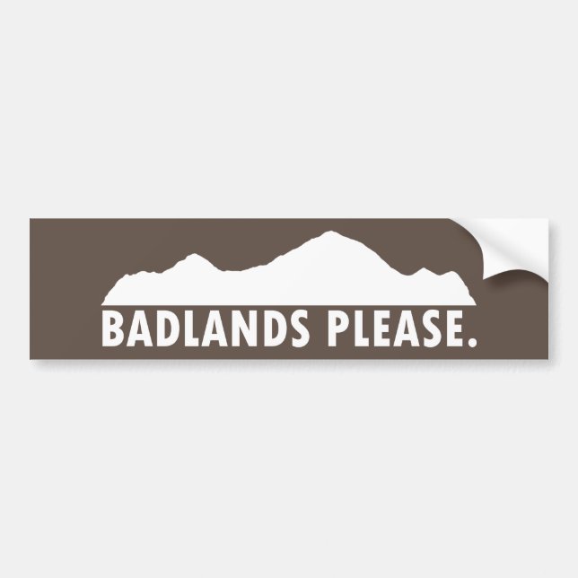Pegatina Para Coche Badlands Please (Frente)