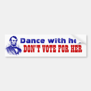 Pegatina Para Coche Bailar con ella no vota por su Kamala Lincoln