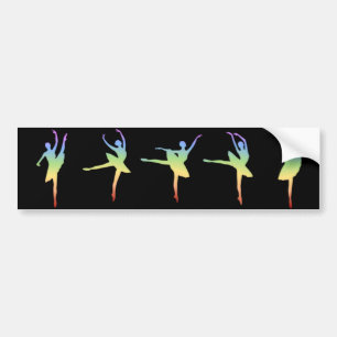 Pegatina Para Coche Bailarina - arco iris 1