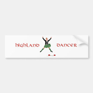 Pegatina Para Coche Bailarina de Highland Ghillie Callum Sword Dance