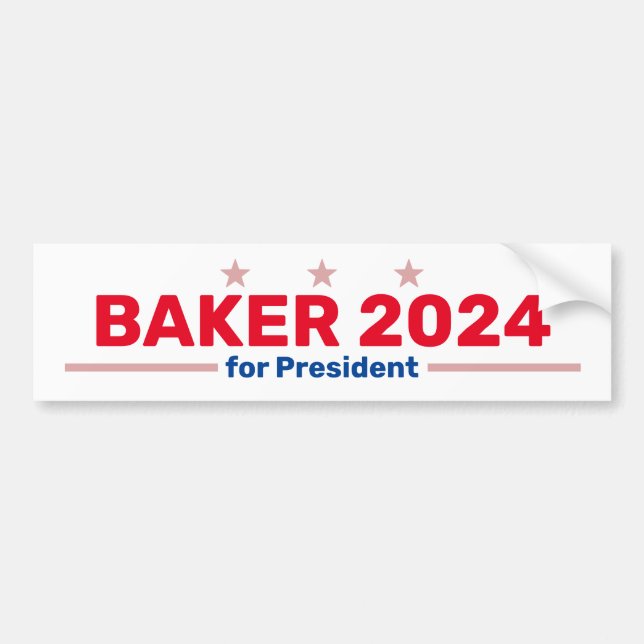 Pegatina Para Coche Baker 2024 bumper sticker (Frente)