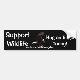 Pegatina Para Coche BALD EAGLE Landing Wildlife Support Bumper Sticker