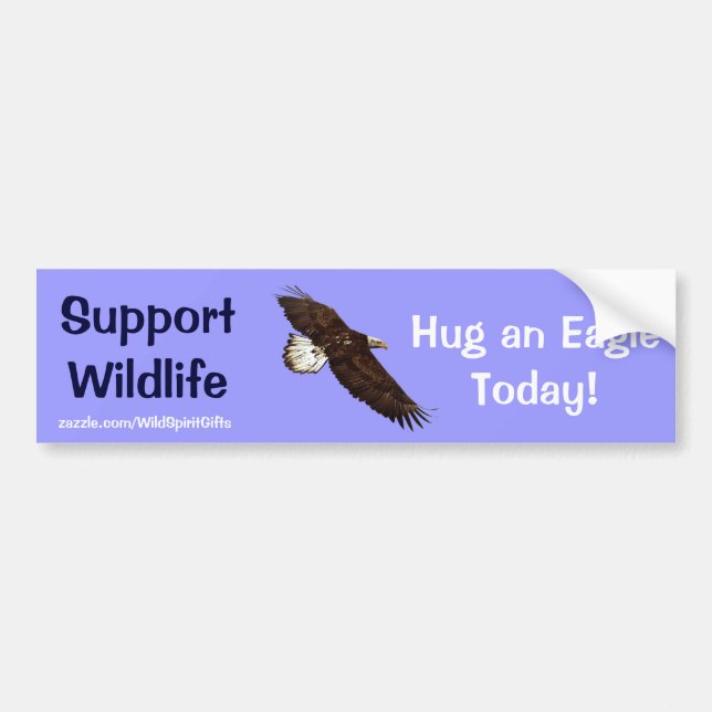 Pegatina Para Coche BALD EAGLE Wildlife Support Bumper Sticker Sticker (Frente)