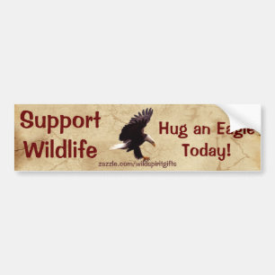 Pegatina Para Coche BALD EAGLE Wildlife Support Funny Bumper Sticker