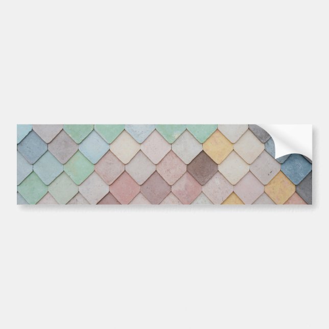 Pegatina Para Coche Baldosas multicolores (Frente)