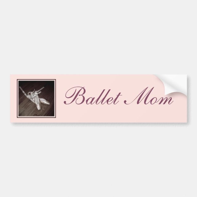 Pegatina Para Coche 'Ballet Mom' Bumper Sticker (Frente)