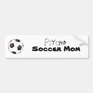 Pegatina Para Coche balón de fútbol, psico, mamá del fútbol