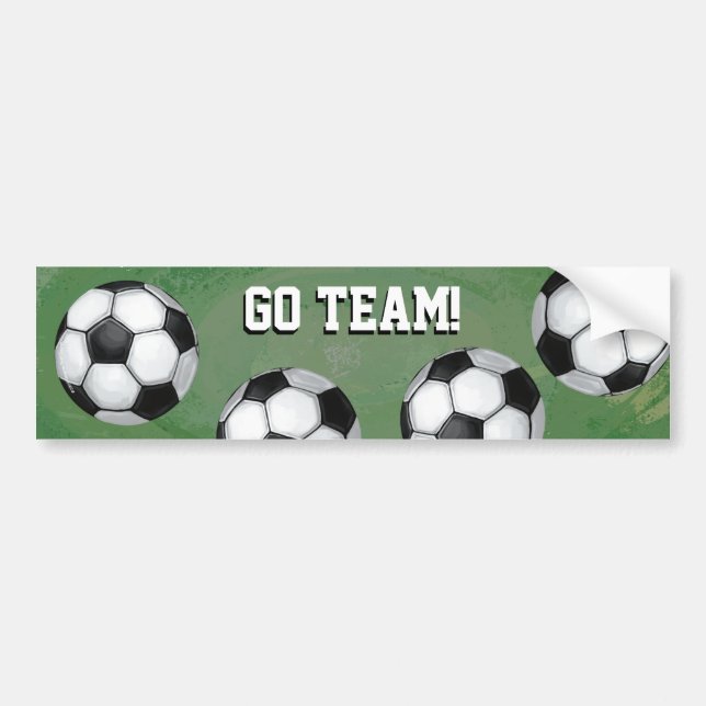 Pegatina Para Coche Balón de fútbol, sticker del equipo de Go (Frente)