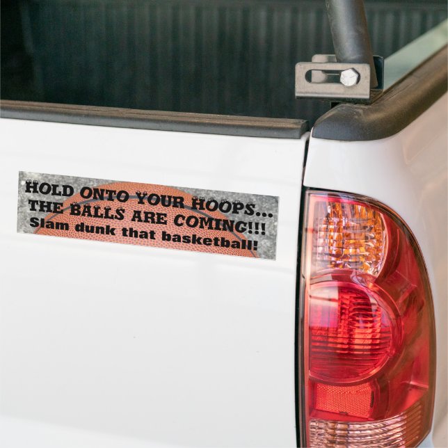 Pegatina Para Coche Baloncesto Agárrense de sus Aros (En Camión)