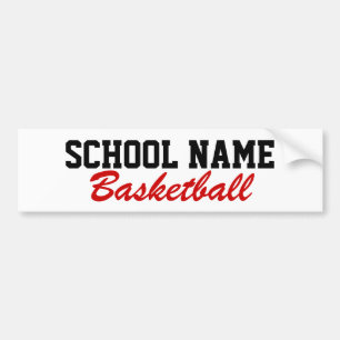 Pegatina Para Coche Baloncesto - Crea tu propio espíritu escolar