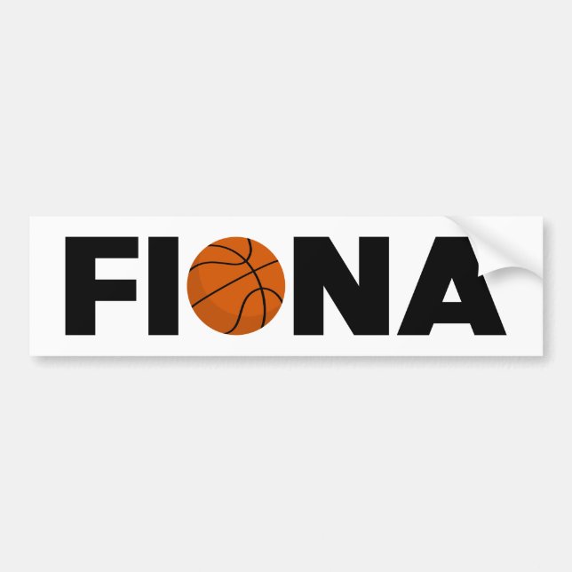 Pegatina Para Coche Baloncesto de Fiona (Frente)