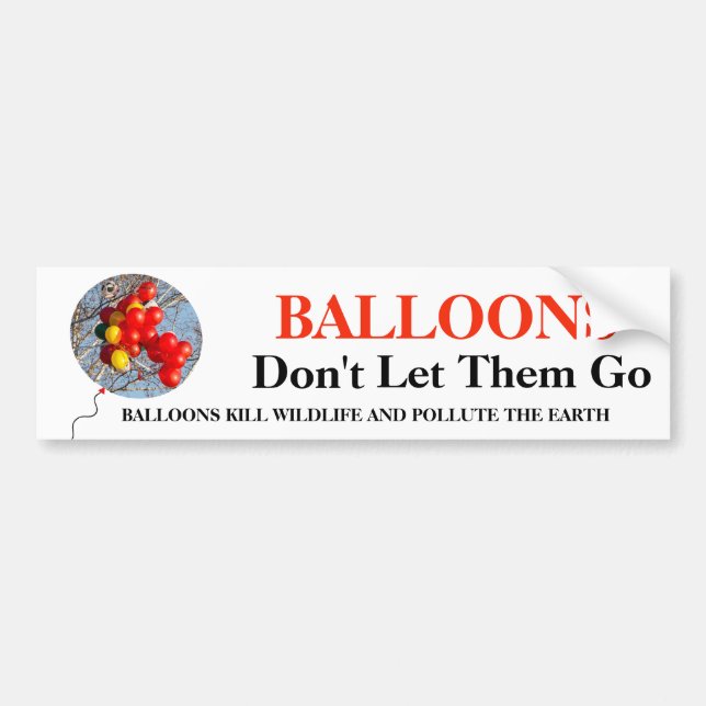 Pegatina Para Coche BALONES, no los dejes ir (Frente)