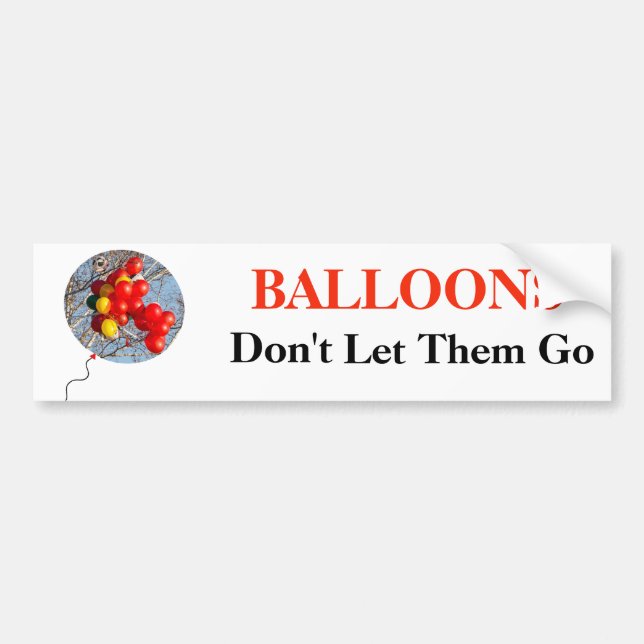 Pegatina Para Coche BALONES, no los dejes ir (Frente)