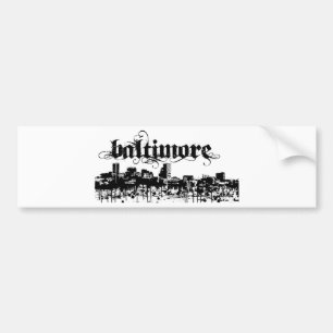 Pegatina Para Coche Baltimore puso para su ciudad