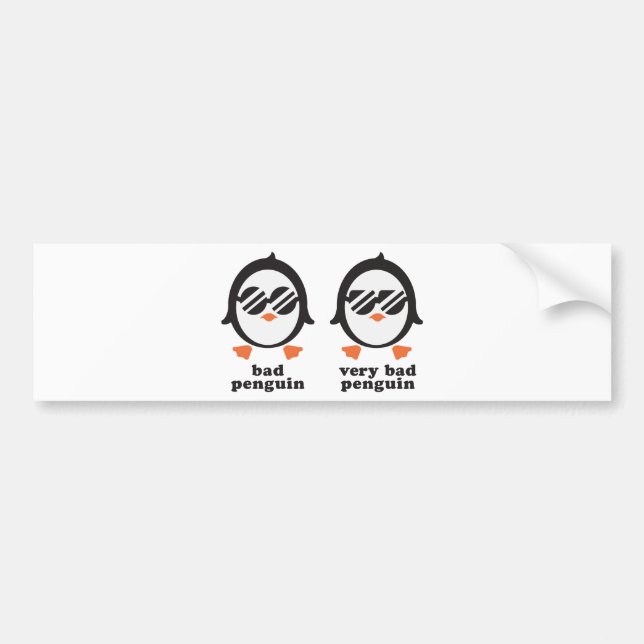 Pegatina Para Coche baña pingüino penguin - (Frente)