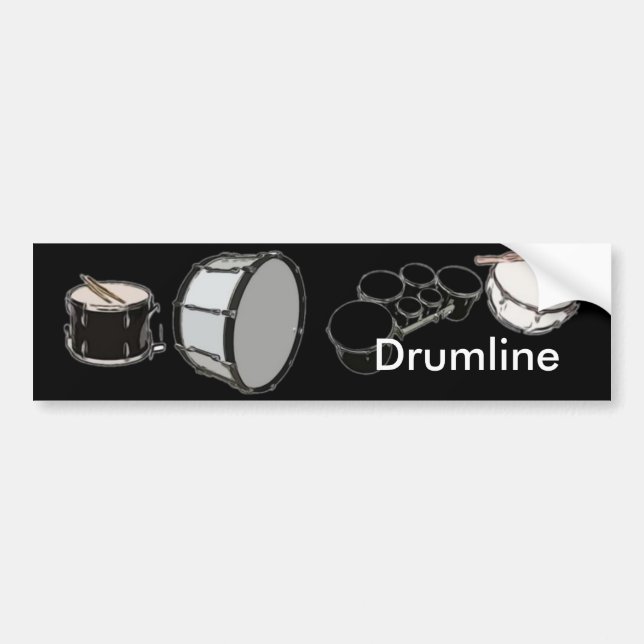 Pegatina Para Coche Banda de tambores - banda - Drumline (Frente)