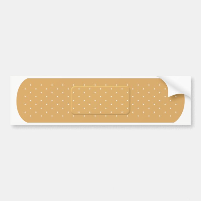 Pegatina Para Coche Bandaid for White Car Bumper Sticker (Frente)