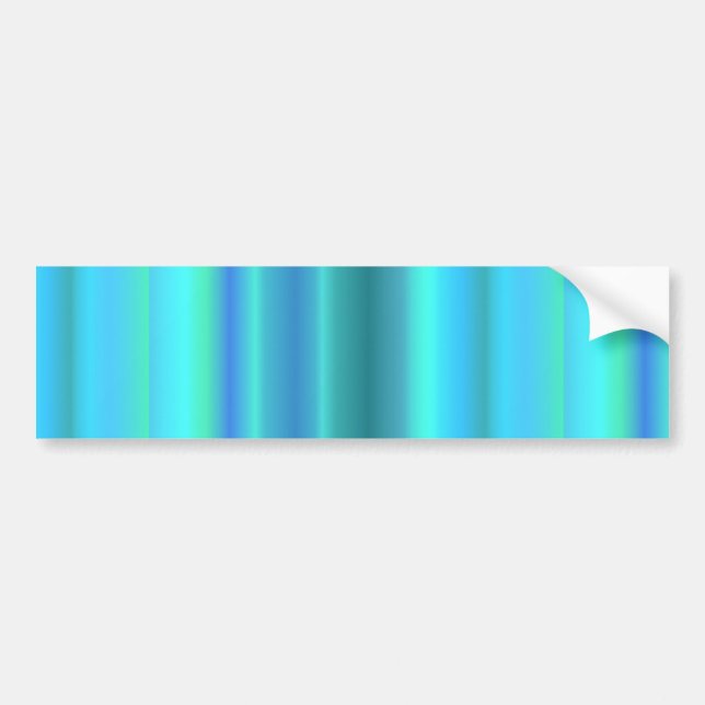 Pegatina Para Coche Bandas de arco iris verde azul (Frente)