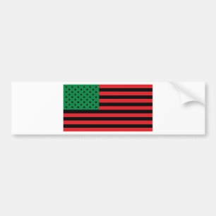 Pegatina Para Coche Bandera afroamericana - negro y verde rojos