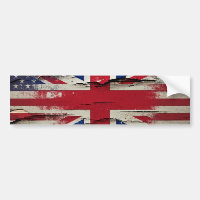 Pegatina Para Coche Bandera americana británica de la pintura el | del (Frente)