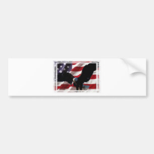 Pegatina Para Coche Bandera americana con Eagle calvo americano