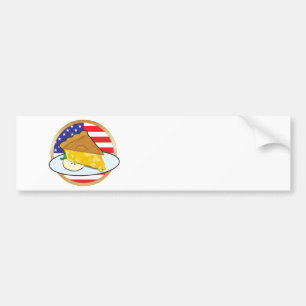 Pegatina Para Coche Bandera americana de la empanada de Apple